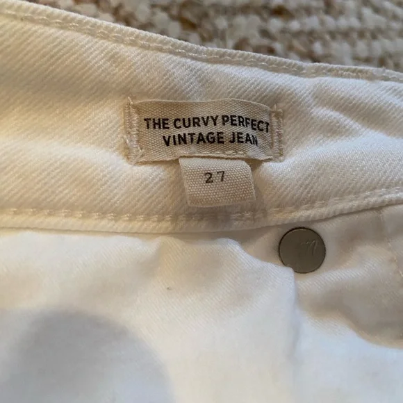 Madewell Curvy Perfect Vintage Jeans in White, Size 27 - Picture 11 of 12